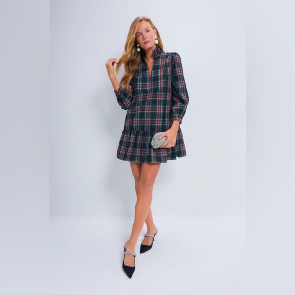 Tuckernuck Palmerston Dress S | Highland Tartan Holiday Midi Retail$228 NWT